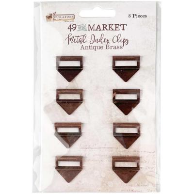 49 And Market Curators Embellishments - Metal Index Clips Antique Brass